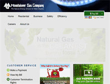 Tablet Screenshot of mountaineergasonline.com